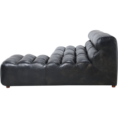 Ramsay Modular Sectional by Moe's Home Collection in brown. Made from upholstery: top-grain buffalo leather, feather, fiber-fill topper foam, solid pine, plywood frame, foam in a modern style.