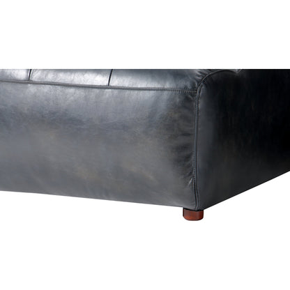 Ramsay Modular Sectional by Moe's Home Collection in brown. Made from upholstery: top-grain buffalo leather, feather, fiber-fill topper foam, solid pine, plywood frame, foam in a modern style.