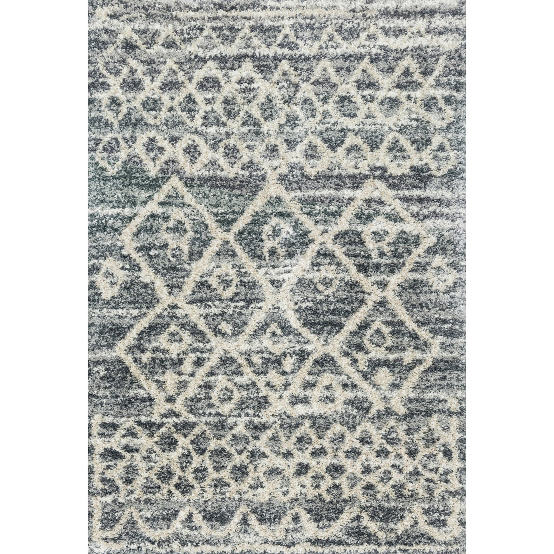 Quincy QC-02 Rug by Loloi in graphite, beige. Made from 100% polypropylene in a eclectic & global style.