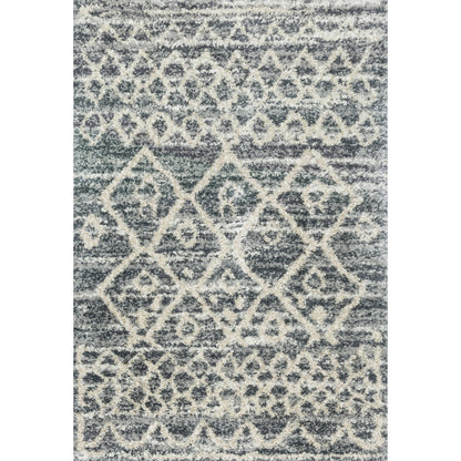 Quincy QC-02 Rug by Loloi in graphite, beige. Made from 100% polypropylene in a eclectic & global style.