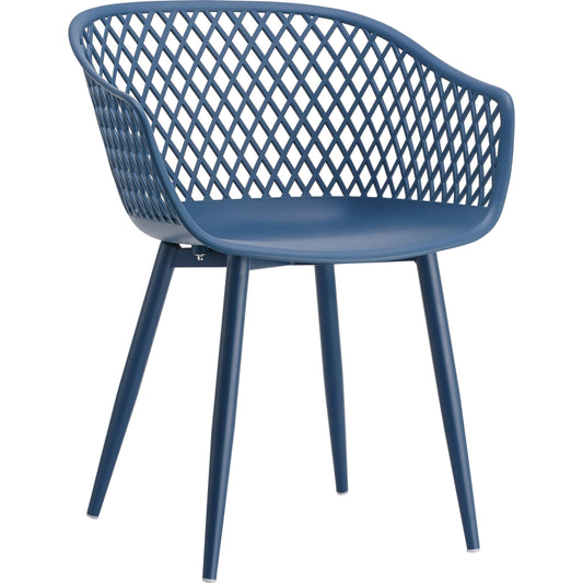 Piazza Outdoor Chair by Moe's Home Collection. Made from polypropylene seat, powder-coated metal legs in a modern style.