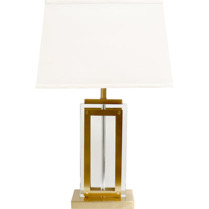 Astoria Table Lamp by Pasargad Home in gold and gold, clear. Made from marble in a traditional style.