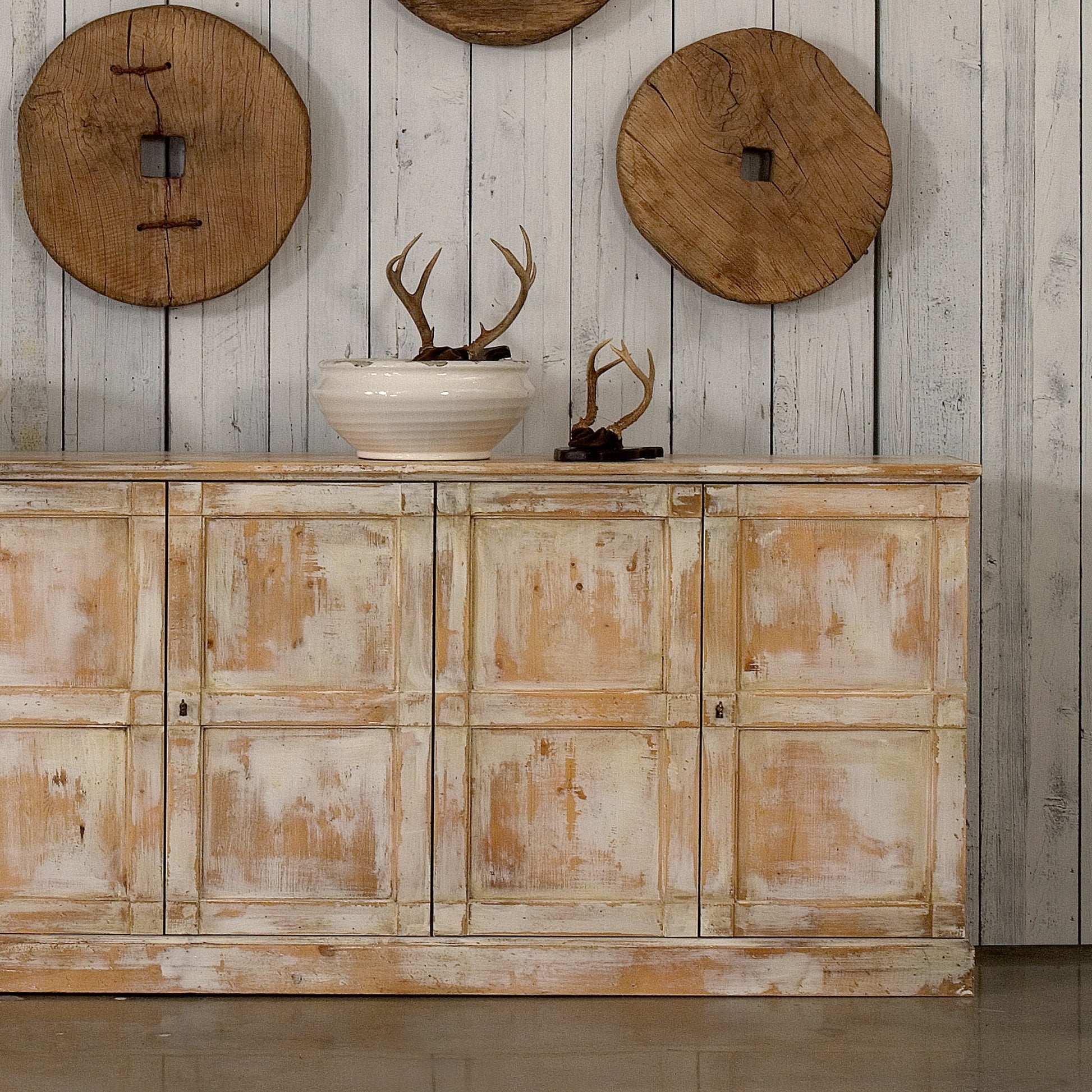 Luciana Buffet by Sarreid Ltd.. Made from pine in a traditional style.
