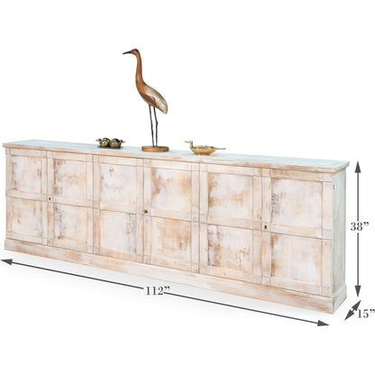 Luciana Buffet by Sarreid Ltd.. Made from pine in a traditional style.