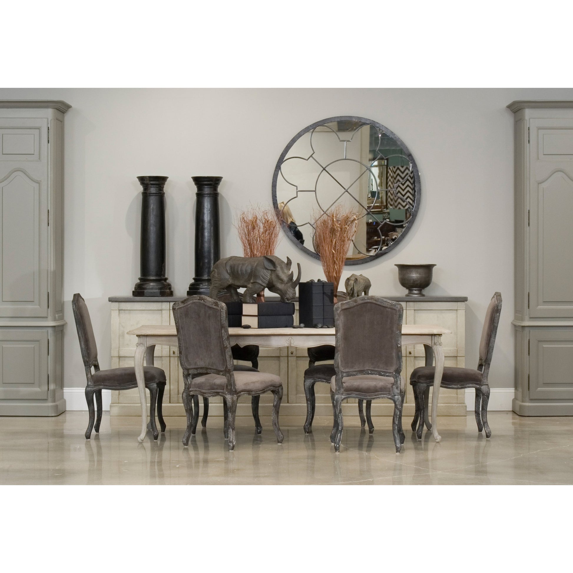 Luciana Buffet by Sarreid Ltd.. Made from pine in a traditional style.