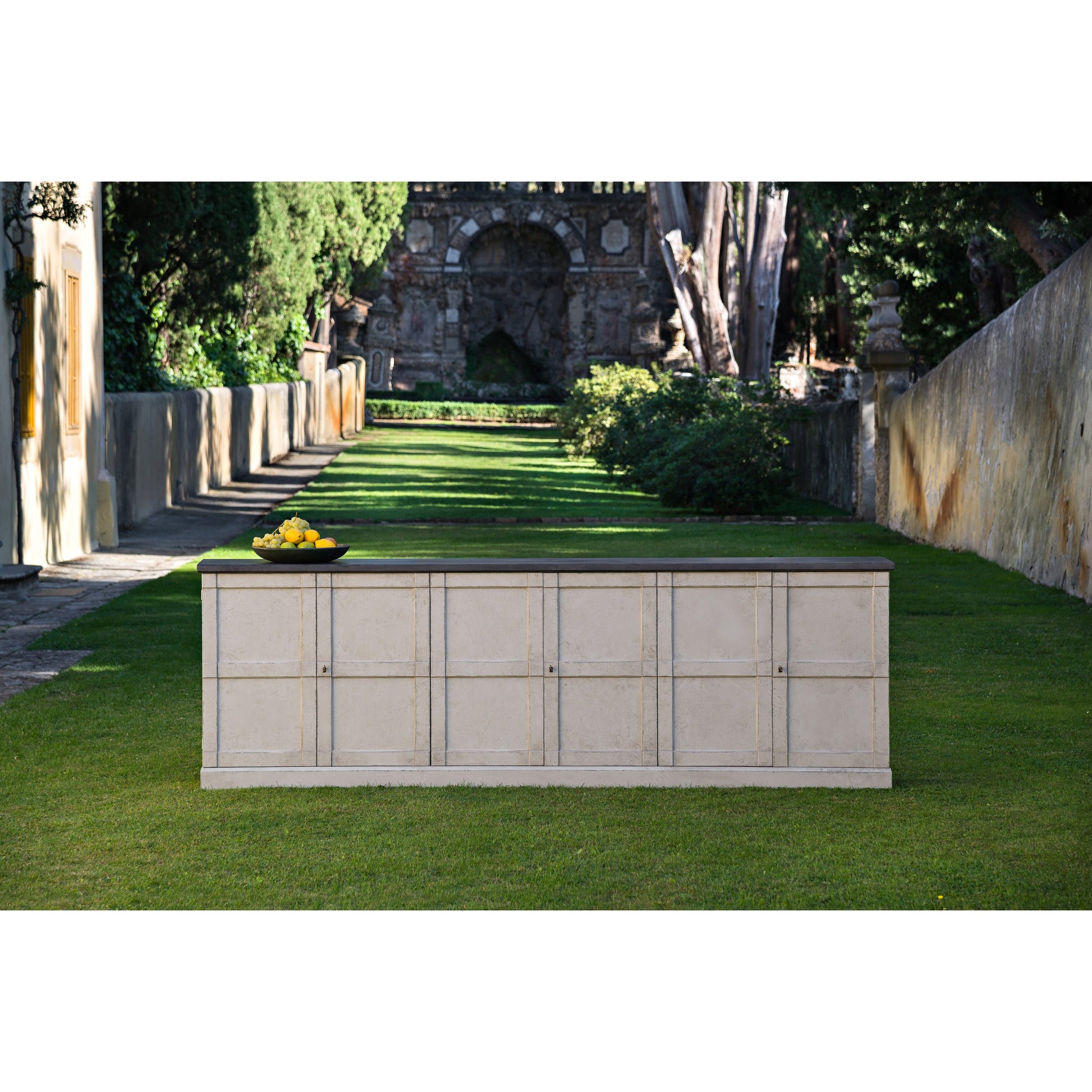 Luciana Buffet by Sarreid Ltd.. Made from pine in a traditional style.