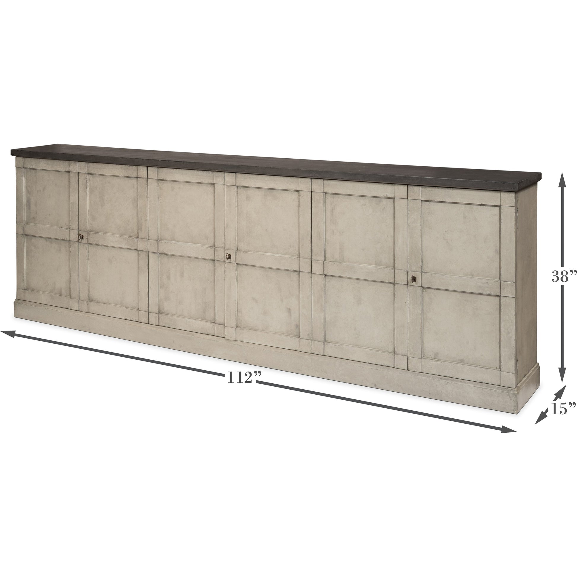 Luciana Buffet by Sarreid Ltd.. Made from pine in a traditional style.