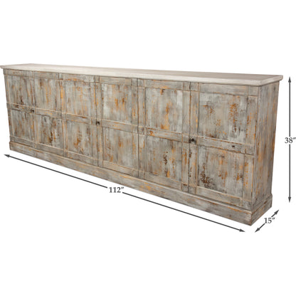 Luciana Buffet by Sarreid Ltd.. Made from pine in a traditional style.