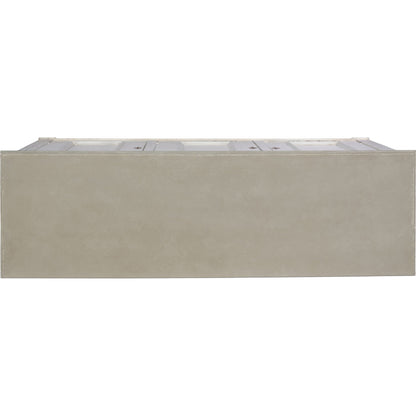 Louis XVI Sideboard by Sarreid Ltd. in ivory, grey and white/white base gray quartz top. Made from wood in a traditional style.