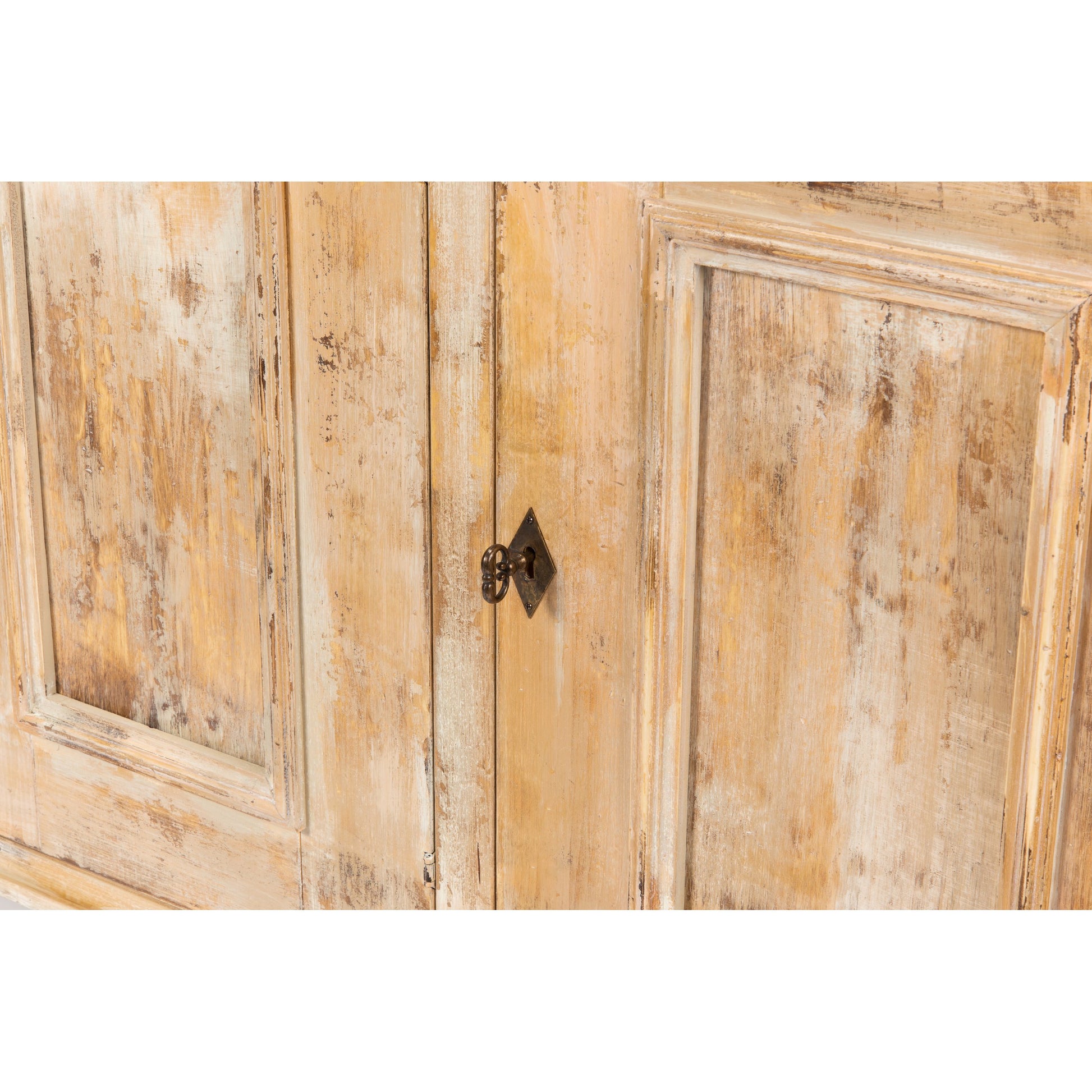 Louis XVI Sideboard by Sarreid Ltd. in ivory, grey and white/white base gray quartz top. Made from wood in a traditional style.