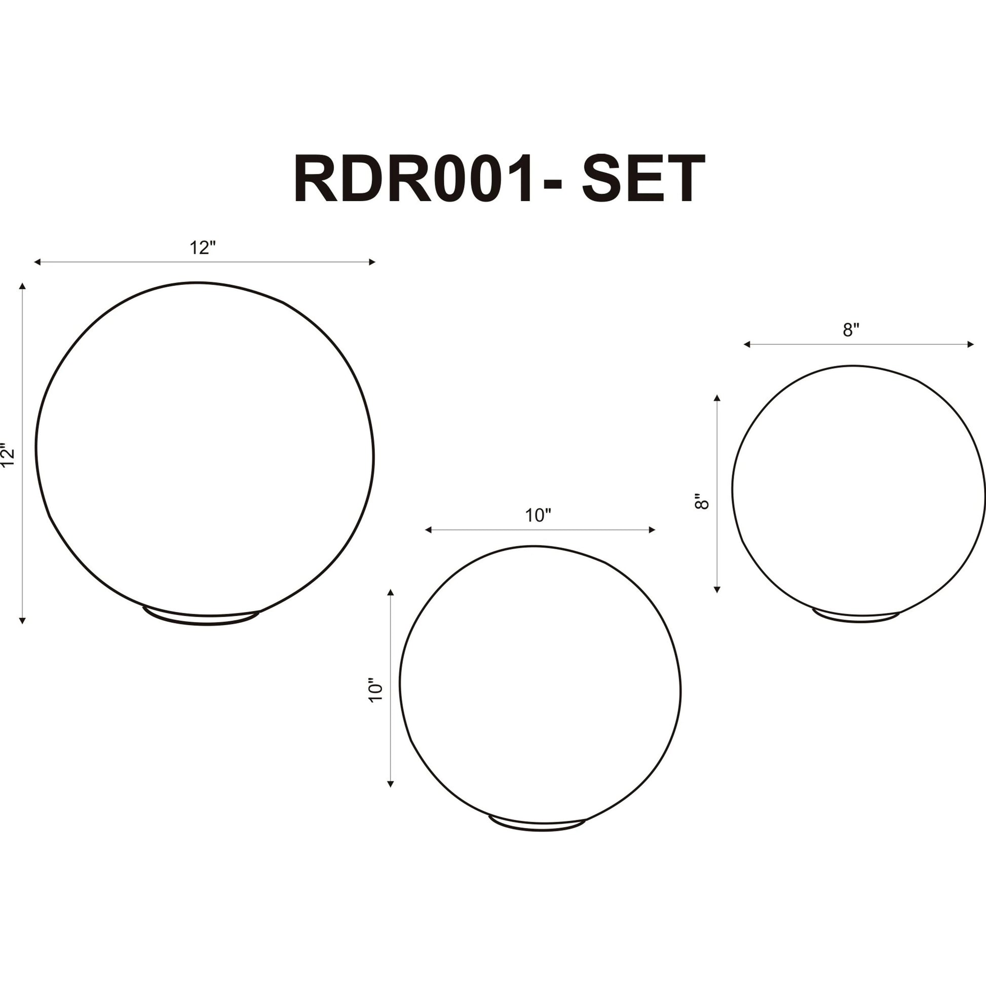 Rondure - 21887 (Set of 3) by Surya in dark green, white and matte. Made from glass in a eclectic & global style.