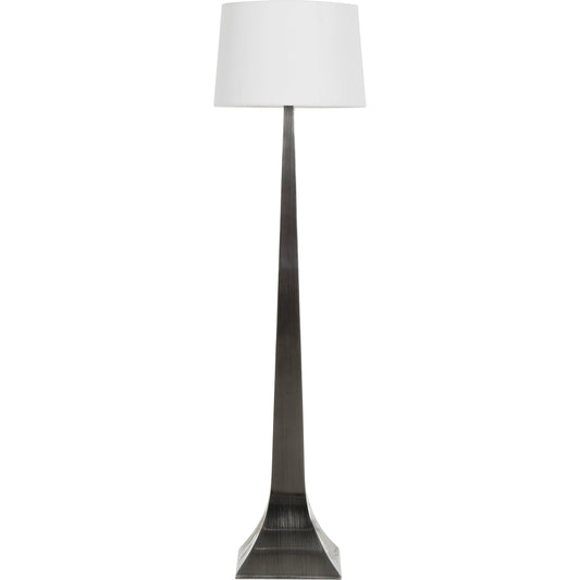 Reaves Floor Lamp by Worlds Away in white, gunmetal. Made from unique in a modern style.