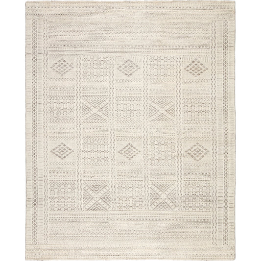 Reign REI07 Rug by Jaipur Living in white, light gray. Made from 100% wool in a unique style.