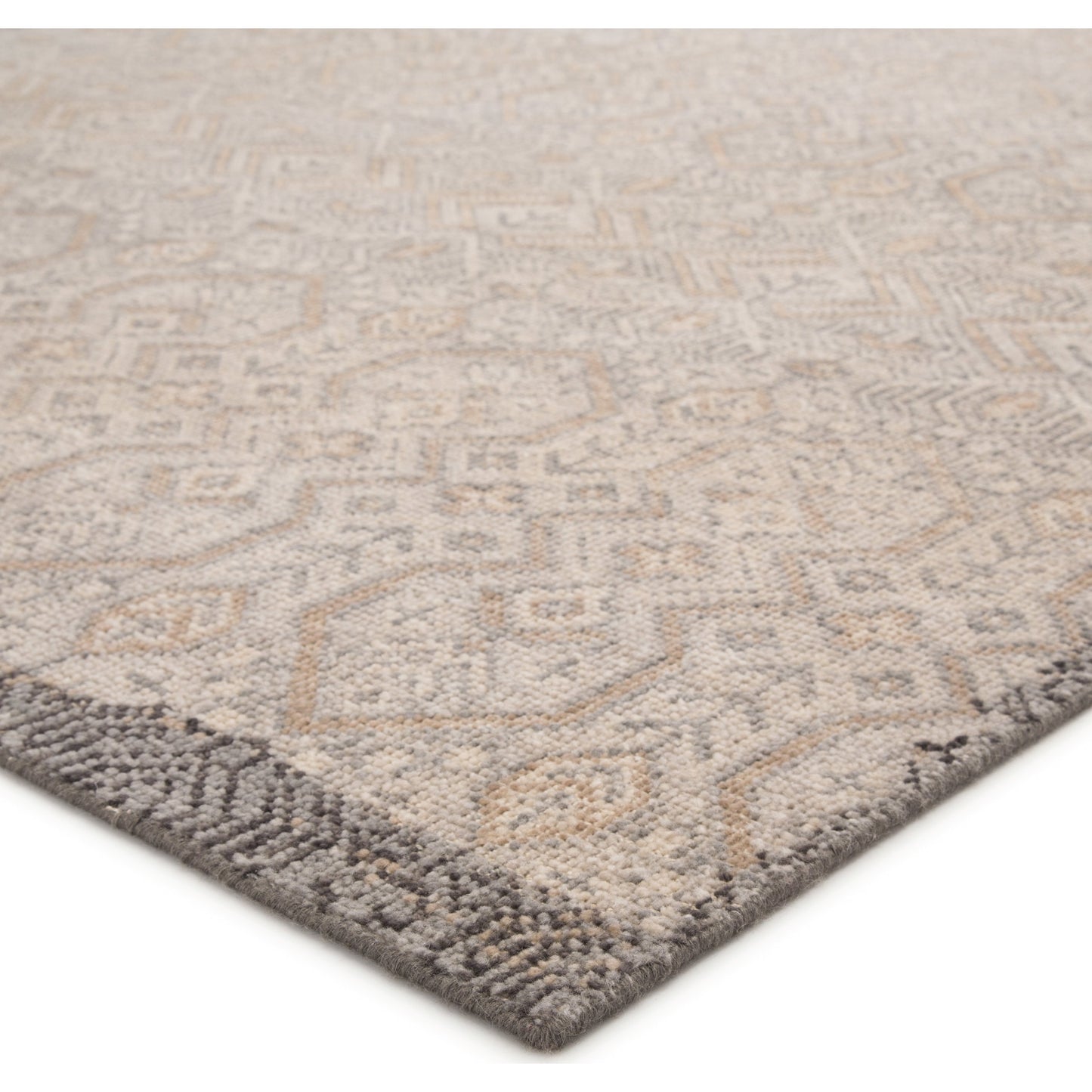 004 105529-33550,105529-33553,105529-45433,105529-45434 | Closeup | Revolution REL10 Rug by Jaipur Living in gray, gold. Made from 100% wool in a unique style.