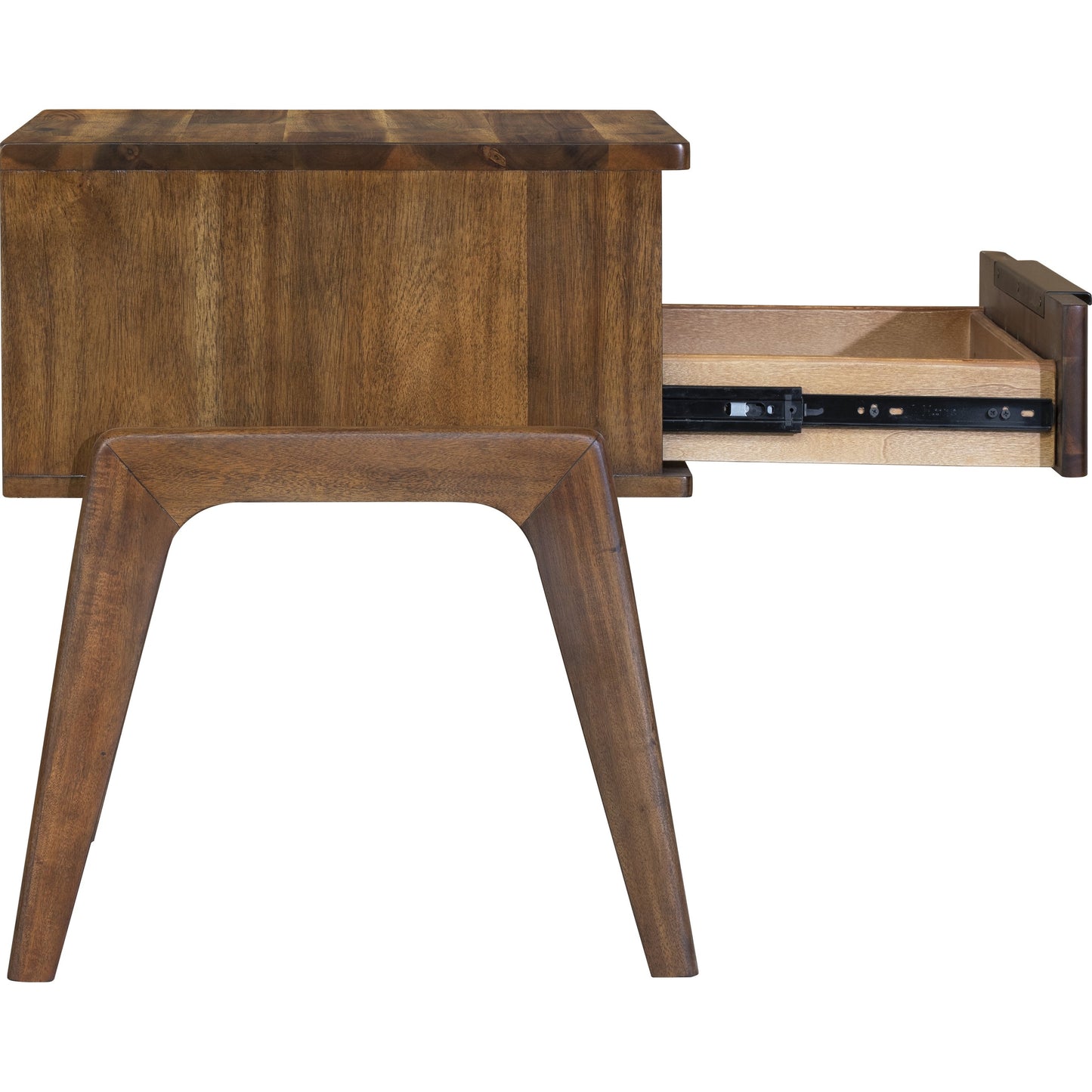 004 SR-379605 | Additional Silo | Remix Nightstand by LH Imports in brown. Made from solid acacia, veneer in a modern style.