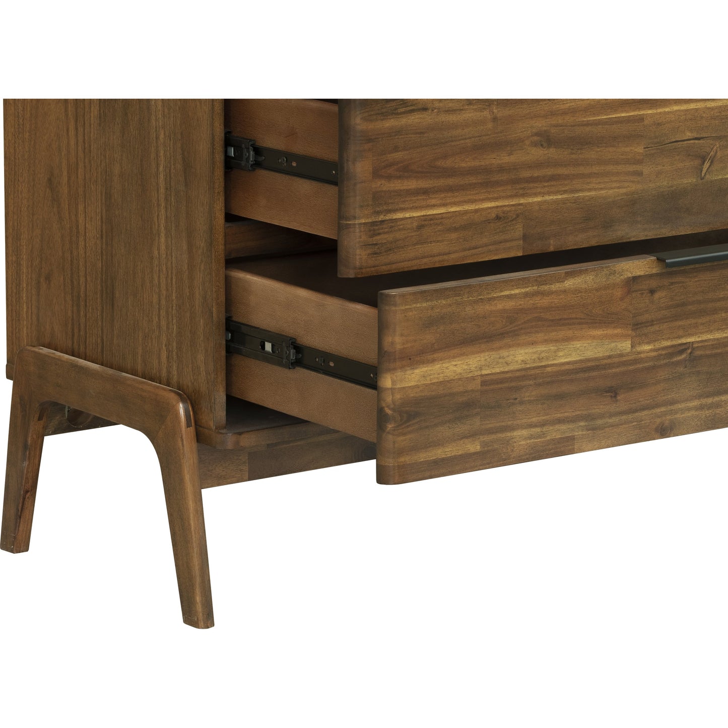008 SR-379600 | Closeup | Remix Chest by LH Imports in brown. Made from solid acacia, veneer in a modern style.