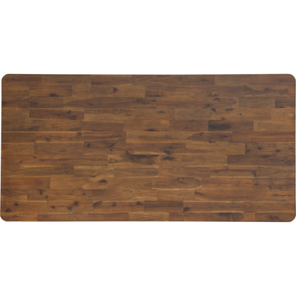 Remix Dining Table by LH Imports in brown. Made from solid acacia, veneer in a modern style.