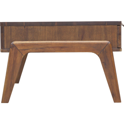 Remix Coffee Table by LH Imports in brown. Made from solid acacia, veneer in a modern style.