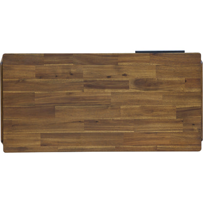 Remix Coffee Table by LH Imports in brown. Made from solid acacia, veneer in a modern style.