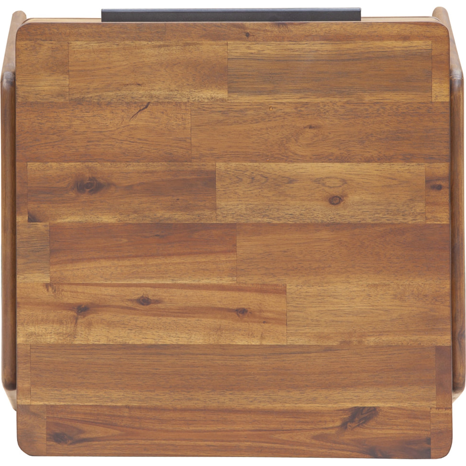 Remix Side Table by LH Imports in brown. Made from solid acacia, veneer in a modern style.