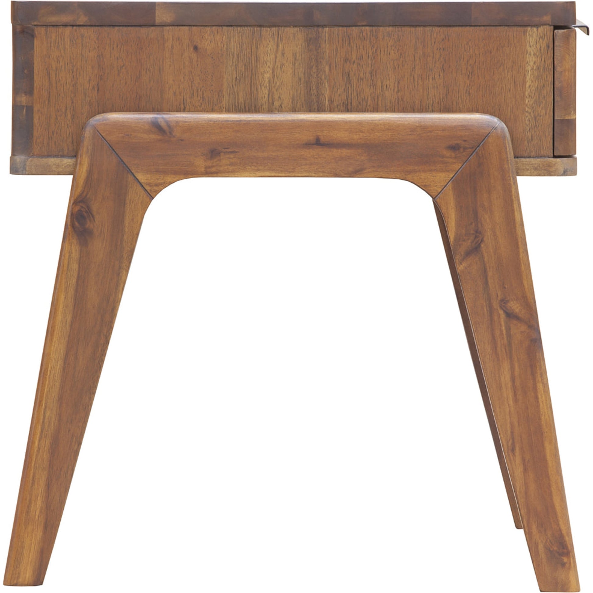 Remix Side Table by LH Imports in brown. Made from solid acacia, veneer in a modern style.