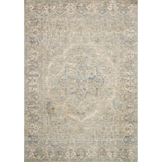 Revere REV-02 Rug by Loloi in mist. Made from 100% polyester in a transitional style.