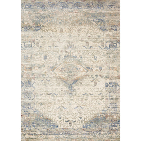 Revere REV-06 Rug by Loloi in ivory, blue. Made from 100% polyester in a modern style.