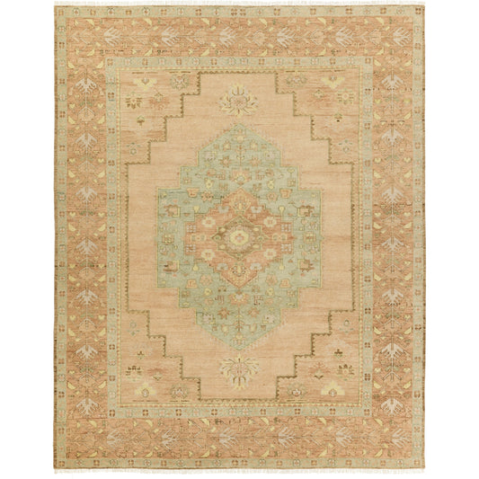 Reza REZ01 Rug by Jaipur Living in tan, sage. Made from 100% wool in a unique style.