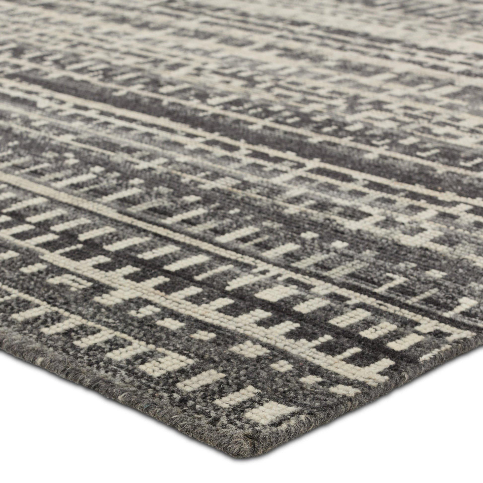 Rize RIZ11 Rug by Jaipur Living in gray, cream. Made from 100% wool in a unique style.