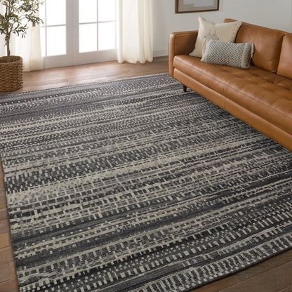 Rize RIZ11 Rug by Jaipur Living in gray, cream. Made from 100% wool in a unique style.