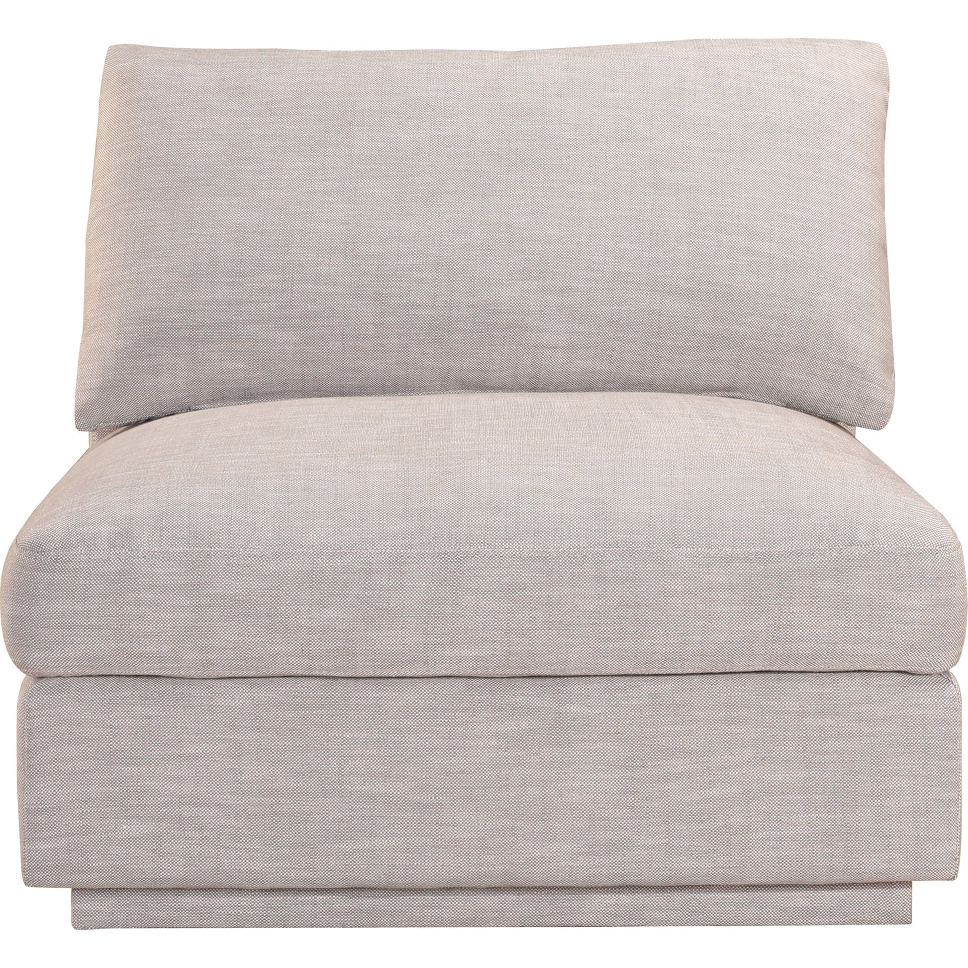 Justin Slipper Chair by Moe's Home Collection in taupe. Made from 90% polyester, 10% linen upholstery, solid pine wood frame, mdf, foam in a modern style.