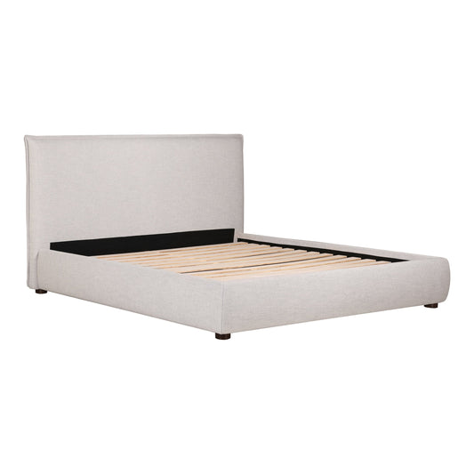 Luzon Bed by Moe's Home Collection. Made from upholstery: 80% polyester, 20% linen, solid pine frame, plywood, mdf, foam in a modern style.