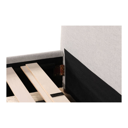 Luzon Bed by Moe's Home Collection. Made from upholstery: 80% polyester, 20% linen, solid pine frame, plywood, mdf, foam in a modern style.
