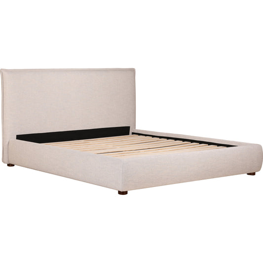 Luzon Bed by Moe's Home Collection. Made from upholstery: 80% polyester, 20% linen, solid pine frame, plywood, mdf, foam in a modern style.