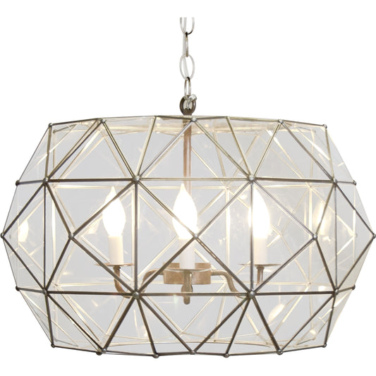 Rozz Ufo Pendant by Worlds Away in clear and clear. Made from metal, glass in a eclectic & global style.