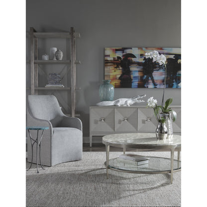 Gravitas Cocktail Table by Artistica Home in champagne foil. Made from unique in a modern style.