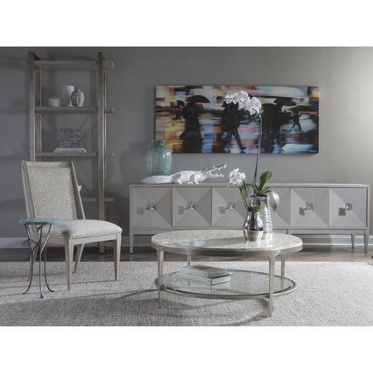 Isidora Spot Table by Artistica Home in turquoise. Made from unique in a coastal style.