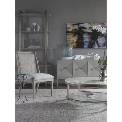 Gravitas Cocktail Table by Artistica Home in champagne foil. Made from unique in a modern style.