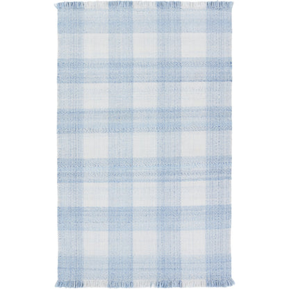 Respite RSP01 Rug by Jaipur Living in light blue, ivory. Made from 100% polyester in a unique style.