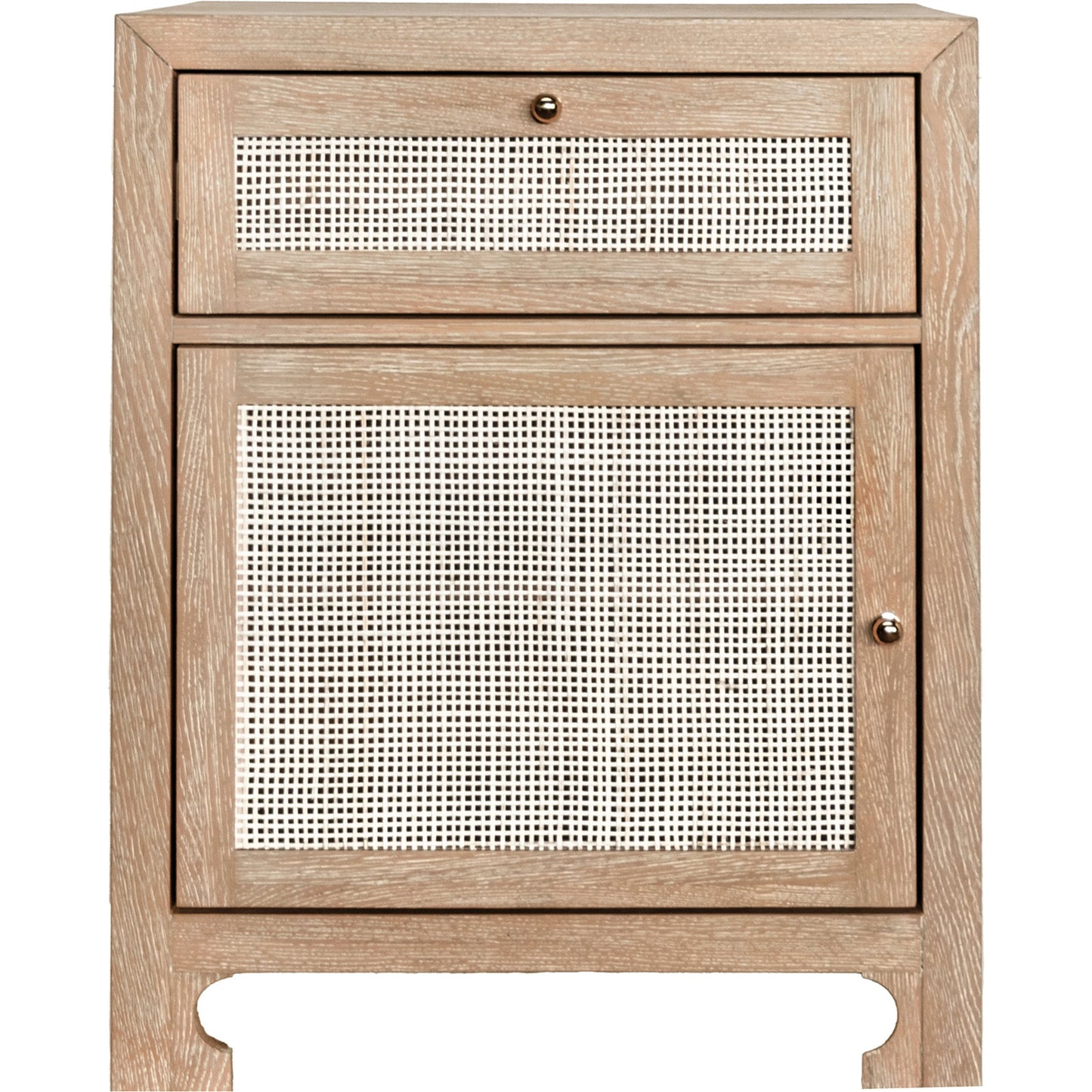 000 SI-1966091 | Primary Silo | Ruth One Door Cabinet by Worlds Away in cerused oak. Made from unique in a cottage & farmhouse style.