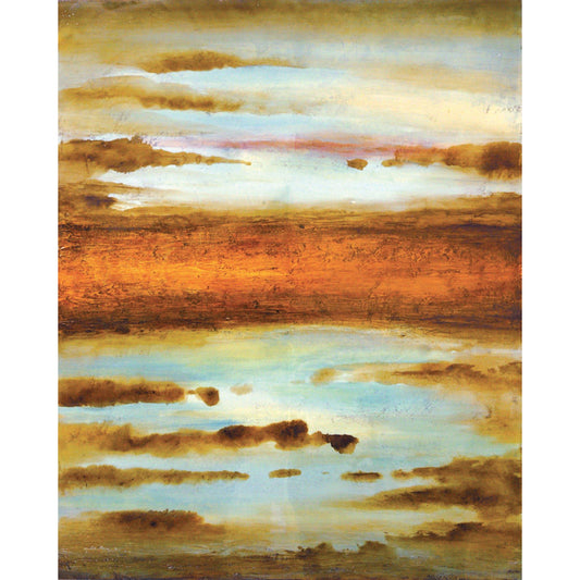 Surya Wall Decor Wall Art Piece - 16727 by Surya in gold, orange, blue, brown. Made from canvas in a modern style.