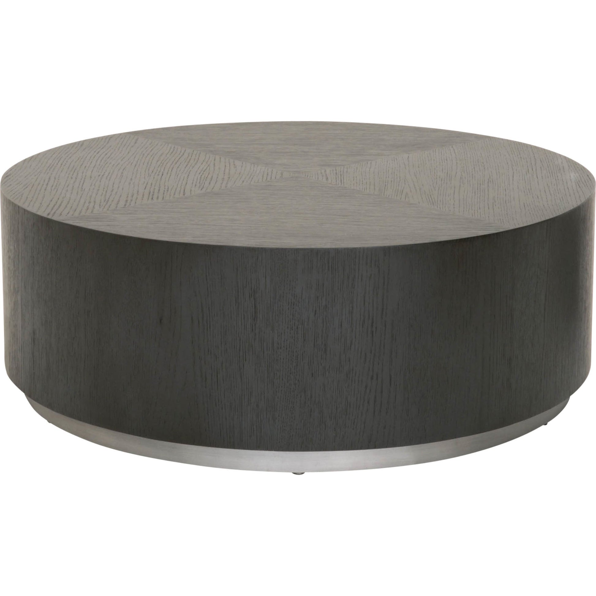 Roto Coffee Table by Essentials For Living in natural gray, silver. Made from oak, metal in a modern style.
