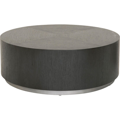 Roto Coffee Table by Essentials For Living in natural gray, silver. Made from oak, metal in a modern style.
