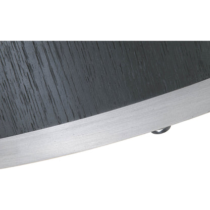 Roto Coffee Table by Essentials For Living in natural gray, silver. Made from oak, metal in a modern style.