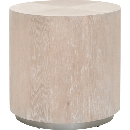 Roto End Table by Essentials For Living in natural gray, silver. Made from oak, metal in a modern style.