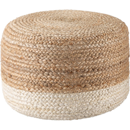 Saba Oliana Pouf by Jaipur Living. Made from 100% jute in a coastal style.