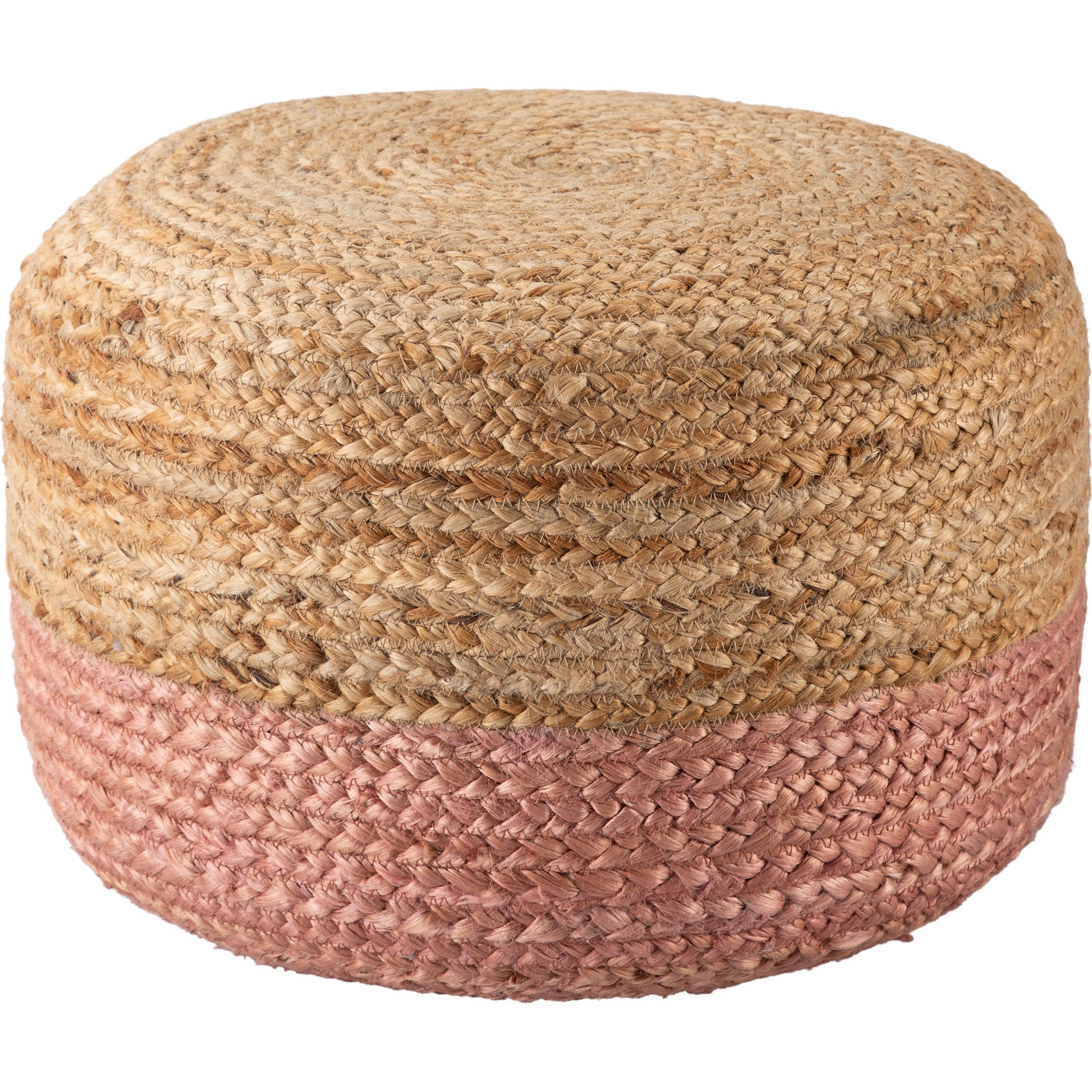 Saba Oliana Pouf by Jaipur Living. Made from 100% jute in a coastal style.