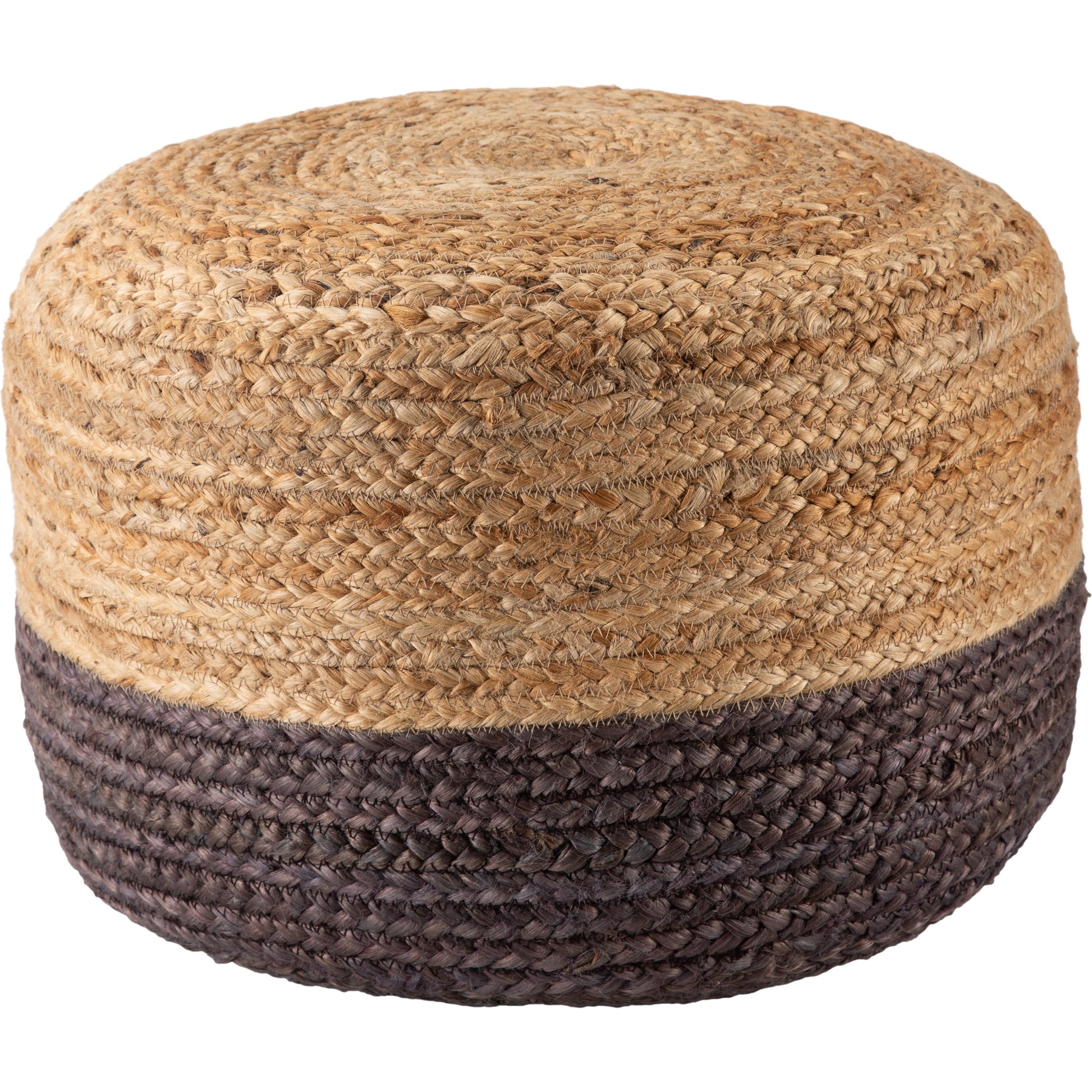 Saba Oliana Pouf by Jaipur Living. Made from 100% jute in a coastal style.