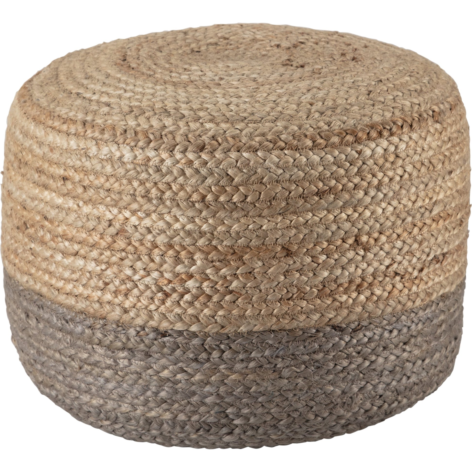 Saba Oliana Pouf by Jaipur Living. Made from 100% jute in a coastal style.