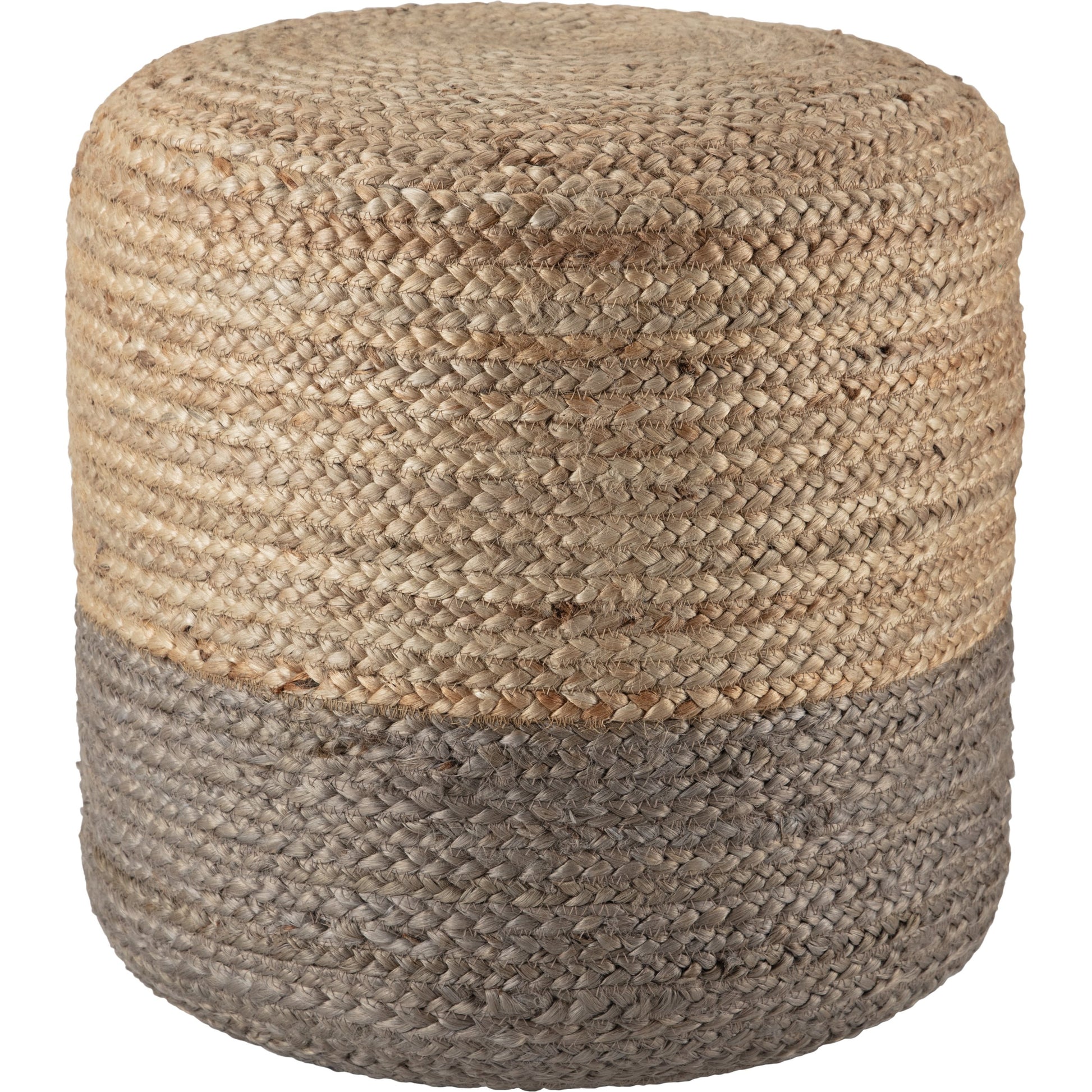 Saba Oliana 18" Pouf by Jaipur Living. Made from 100% jute in a coastal style.